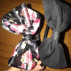Floral & Black Bow Headbands